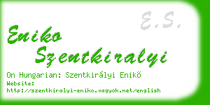 eniko szentkiralyi business card