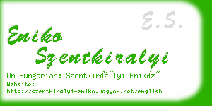 eniko szentkiralyi business card